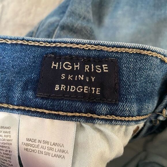 Lucky Brand women 4/27 ankle high rise skinny Bridgette button fly blue jeans - Picture 6 of 11